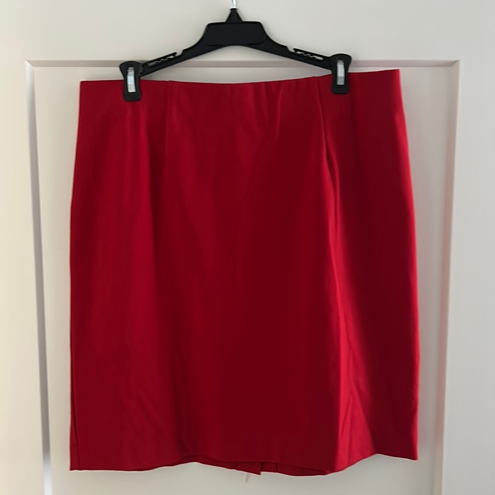 J.Jill elastic waist stretchy 20” red A-line skirt. Like new!